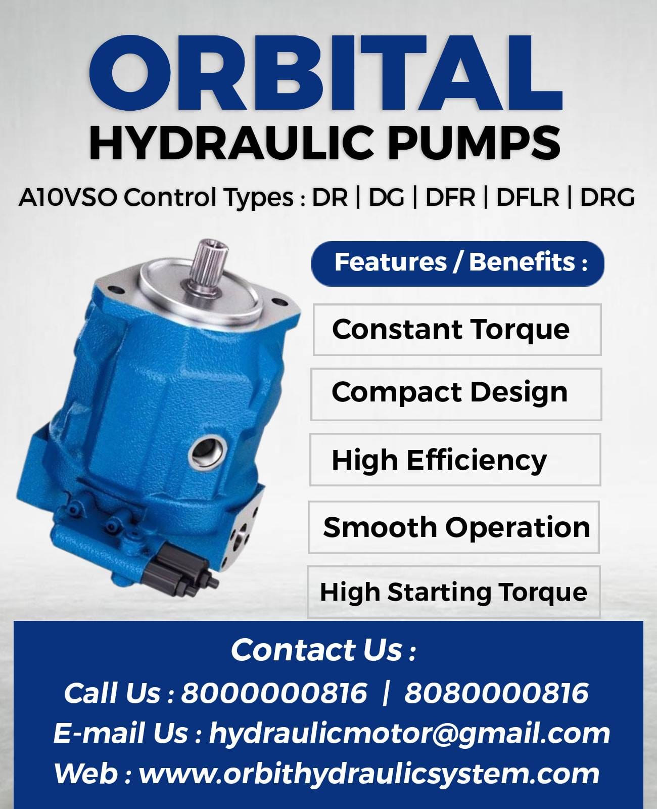 A10VSO100DFR/31R-R Hydraulic Variable Displacement Axial Piston Pump In India