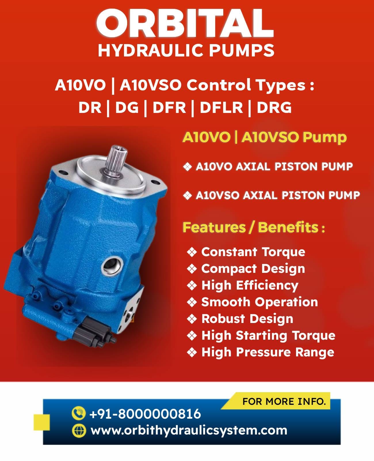 A10VSO45DFR/31R-R Hydraulic Variable Displacement Axial Piston Pump
