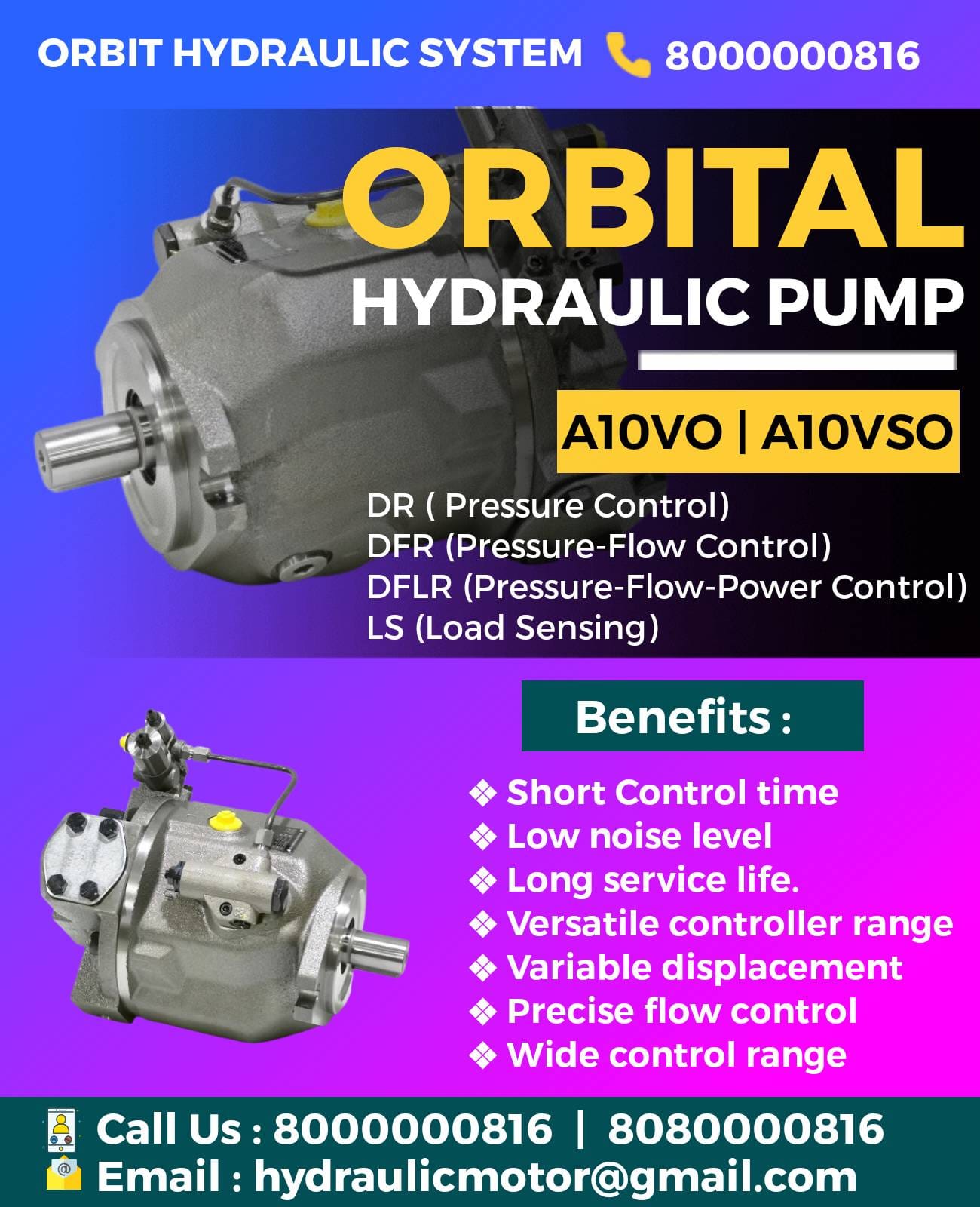 A10VSO45DRG/31R Hydraulic Variable Displacement Axial Piston Pump In India