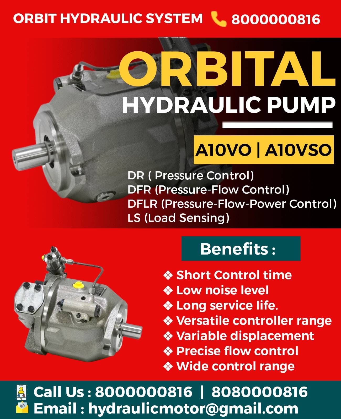 A10VSO71DRG/31R Hydraulic Variable Displacement Axial Piston Pump In India